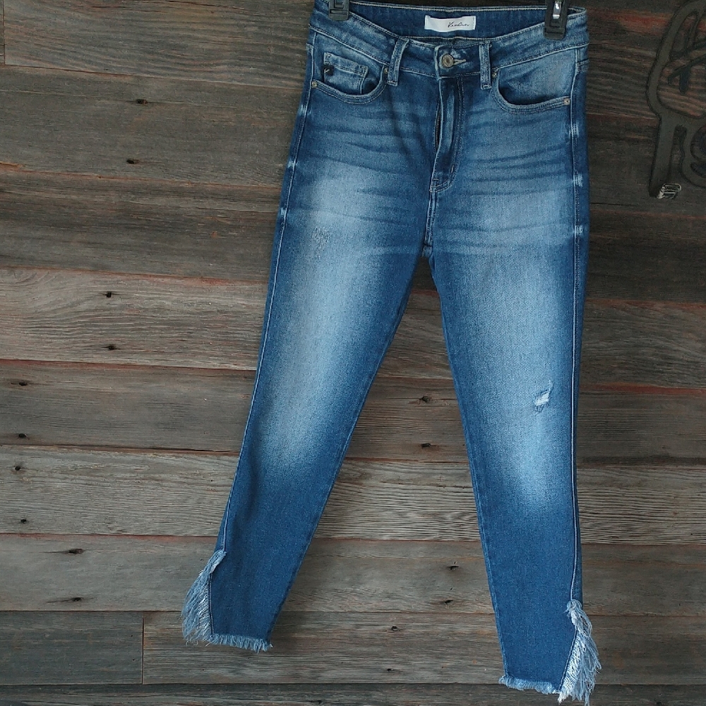 Articles Of Society Distressed Blue Ankle Jeans